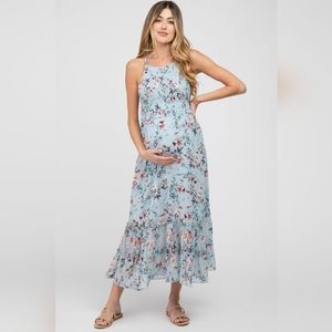 Floral Maternity Midi Dress